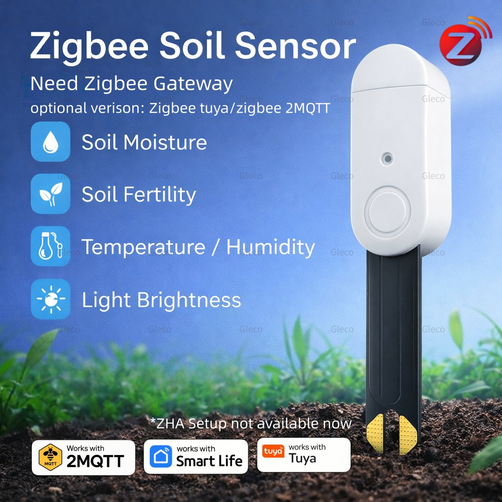 Smart Garden Sensors - Zigbee Temperature Humidity Moisture Sensor Smart
