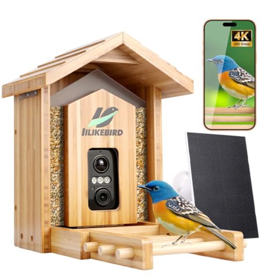 Smart Garden Ai - Outdoor garden bamboo smart bird feeder