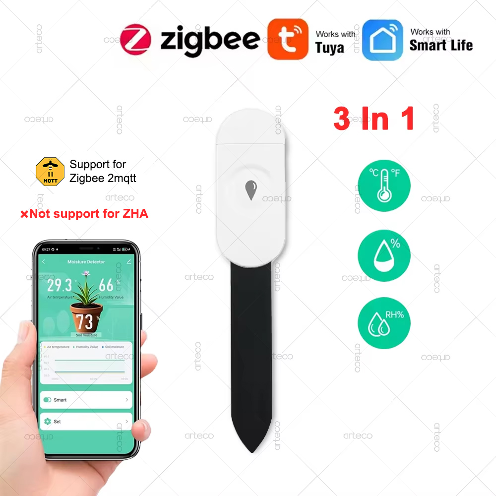 Smart Garden Sensors - Tuya Zigbee Temperature Humidity Moisture Detector