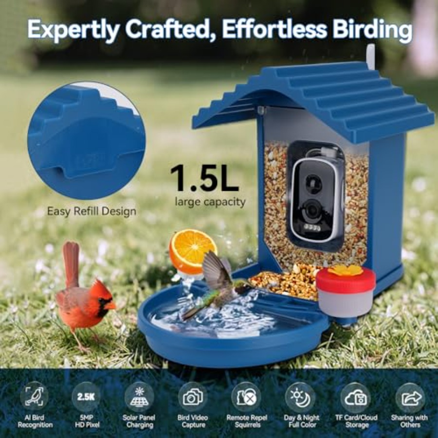 Bird Feeder with Camera Solar  - Smart Garden Ai recensione e prezzo