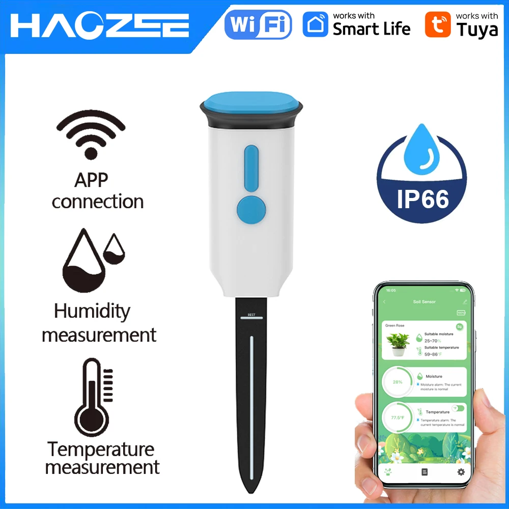 Haozee Tuya Smart WiFi Soil Mo - Smart Garden Sensors recensione e prezzo