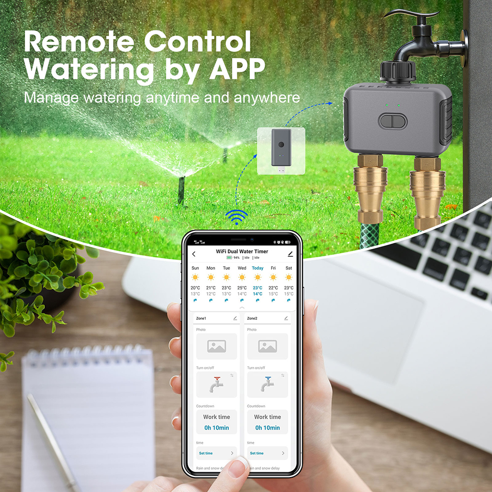Tuya Smart Dual Water Timer Bl - Smart Garden Water recensione e prezzo