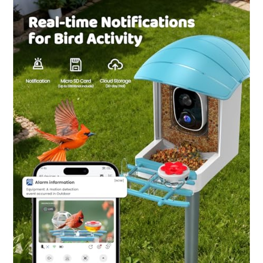 Bird Feeder with Camera Solar  - Smart Garden Ai recensione e prezzo
