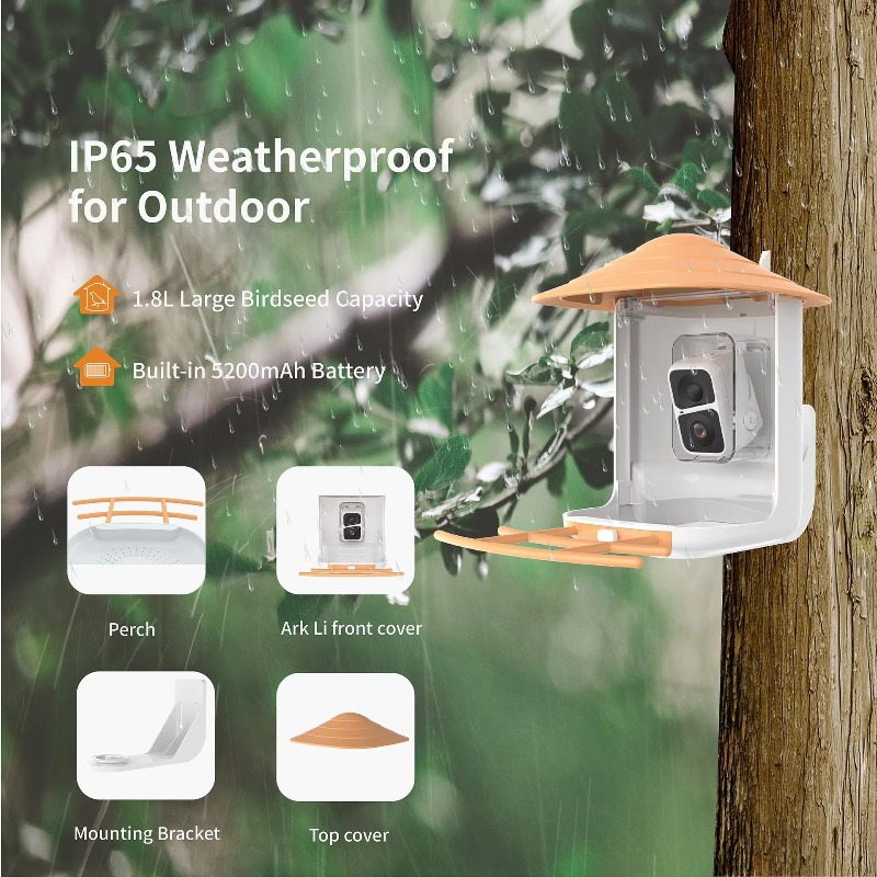 2L IP66 AI Smart Bird Feeder w - Smart Garden Ai recensione e prezzo