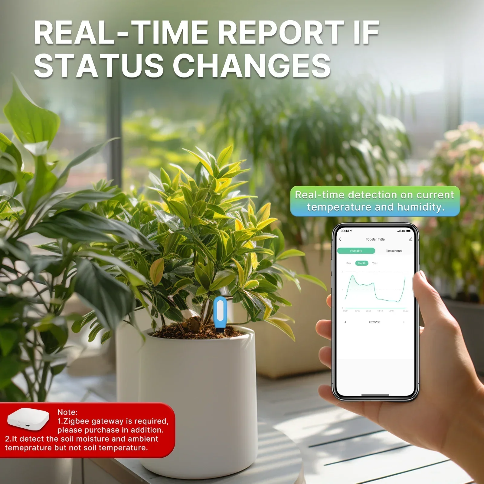 MOES Smart ZigBee Soil Tempera - Smart Garden Sensors recensione e prezzo