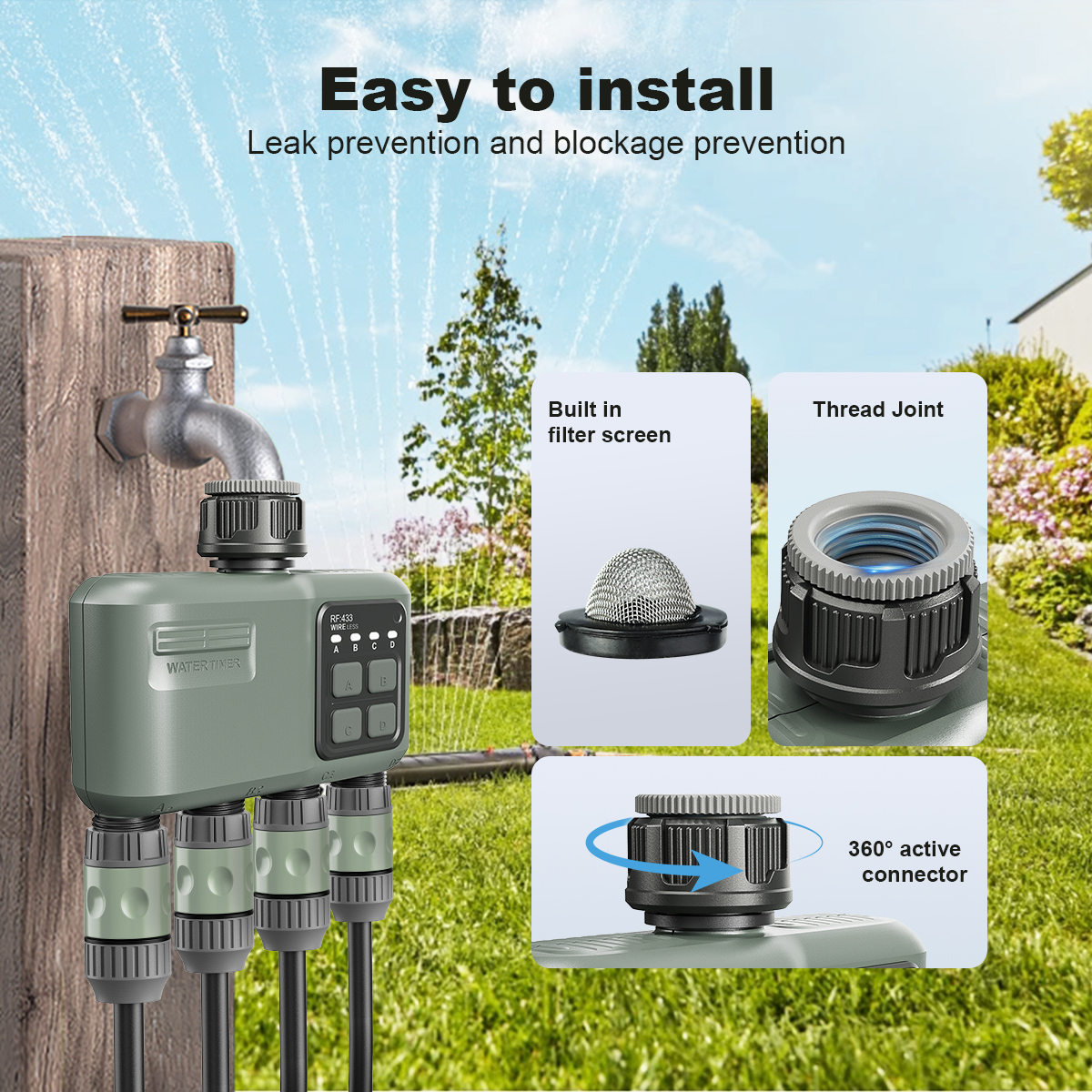4 Outlet Programmable Water Ti - Smart Garden Project recensione e prezzo