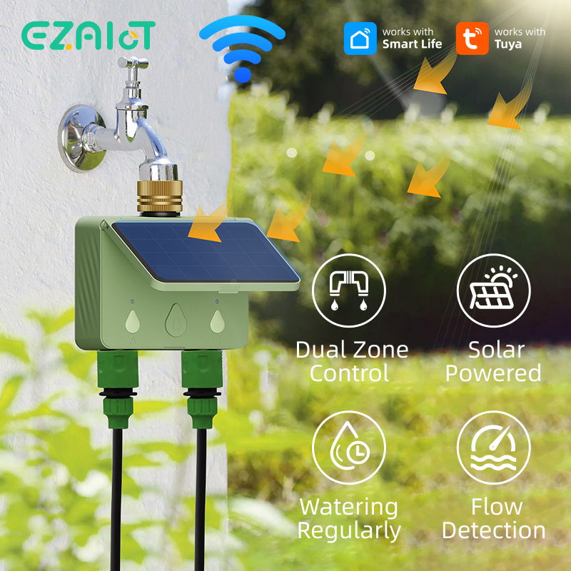 WiFi Water Timer 2 Zone Solar  - Smart Garden Iot recensione e prezzo